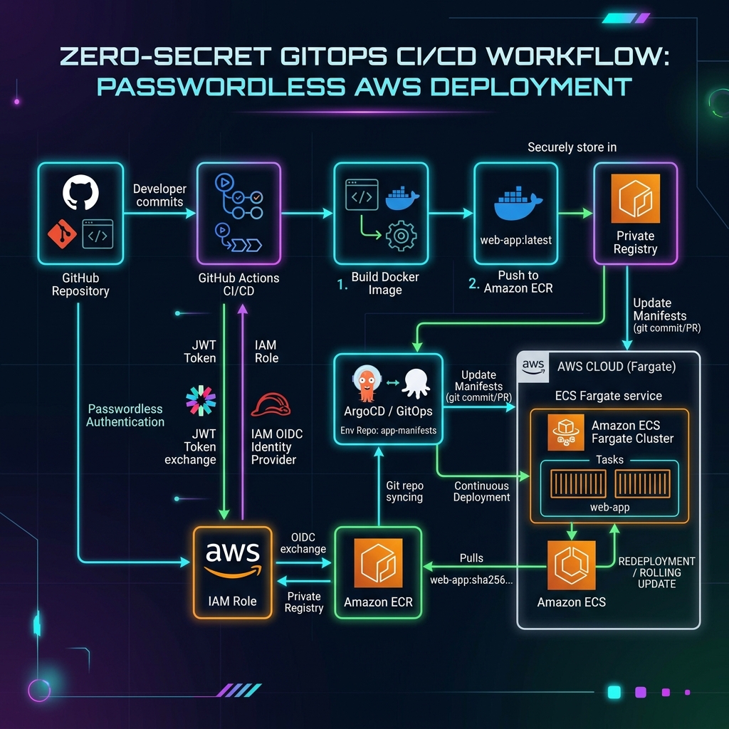 Zero-Secret GitOps Workflow Diagram